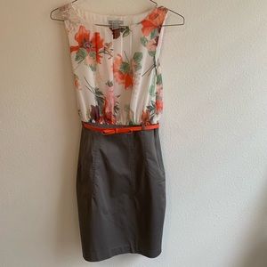 Flowered Pencil Skirt Dress